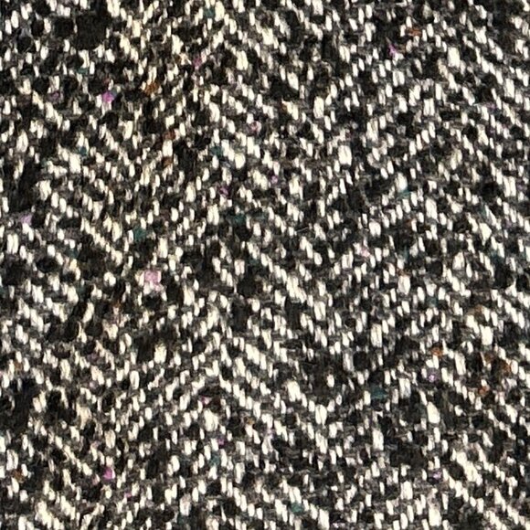 Vintage - NYG SZ 7 Black Boucle Tweed Wool Coat Preppy Classic Capsule Wardrobe - Picture 7 of 7